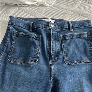 LOFT Slim Flare Blue Jeans